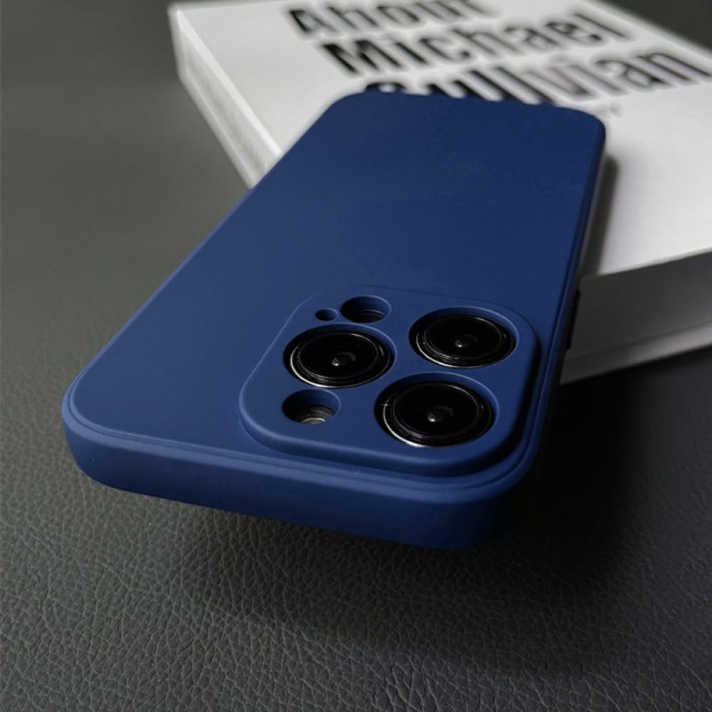 Coque silicone souple iPhone 7 8 SE antichoc bleu liquide carré