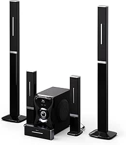 AUNA Areal 825 5.1 Surround Sound System - Wireless Bluetooth, 100W Subwoofer