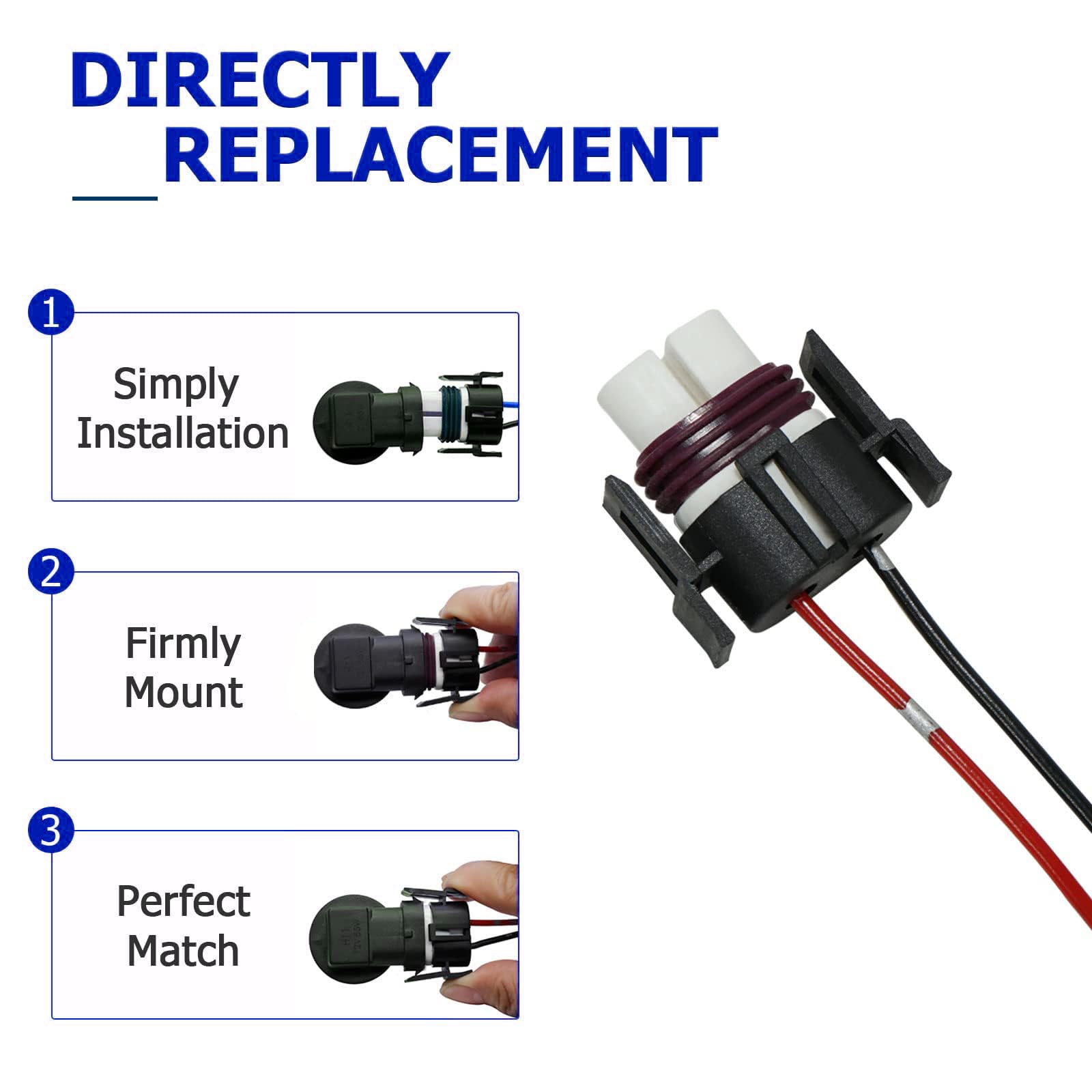 Cable De Extensión De Cerámica S 886 Dos Arneses Bombilla Antiniebla Enchufe Conector EO