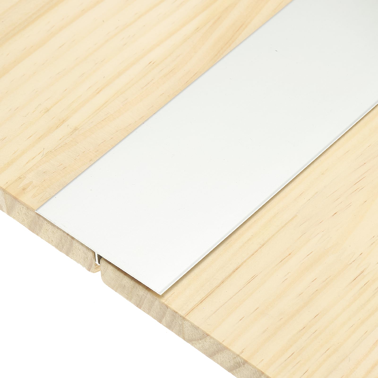 sourcing map 3Pcs T-Molding Transition Strips, 9m x 60mm (L x W) Aluminium Alloy Floor Flat Divider Strip Vinyl Flooring Edging Trim for Floor Gaps Doorways, Matte Silver