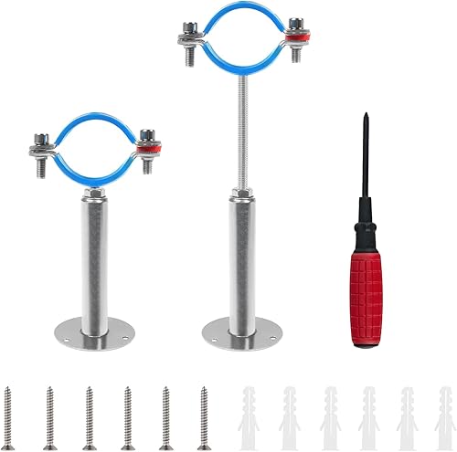 Kodilin 2 soportes de tubo de montaje en pared de acero inoxidable 304, adecuados para tubos de diámetro exterior de 2 pulgadas (1.890-2.008 in),