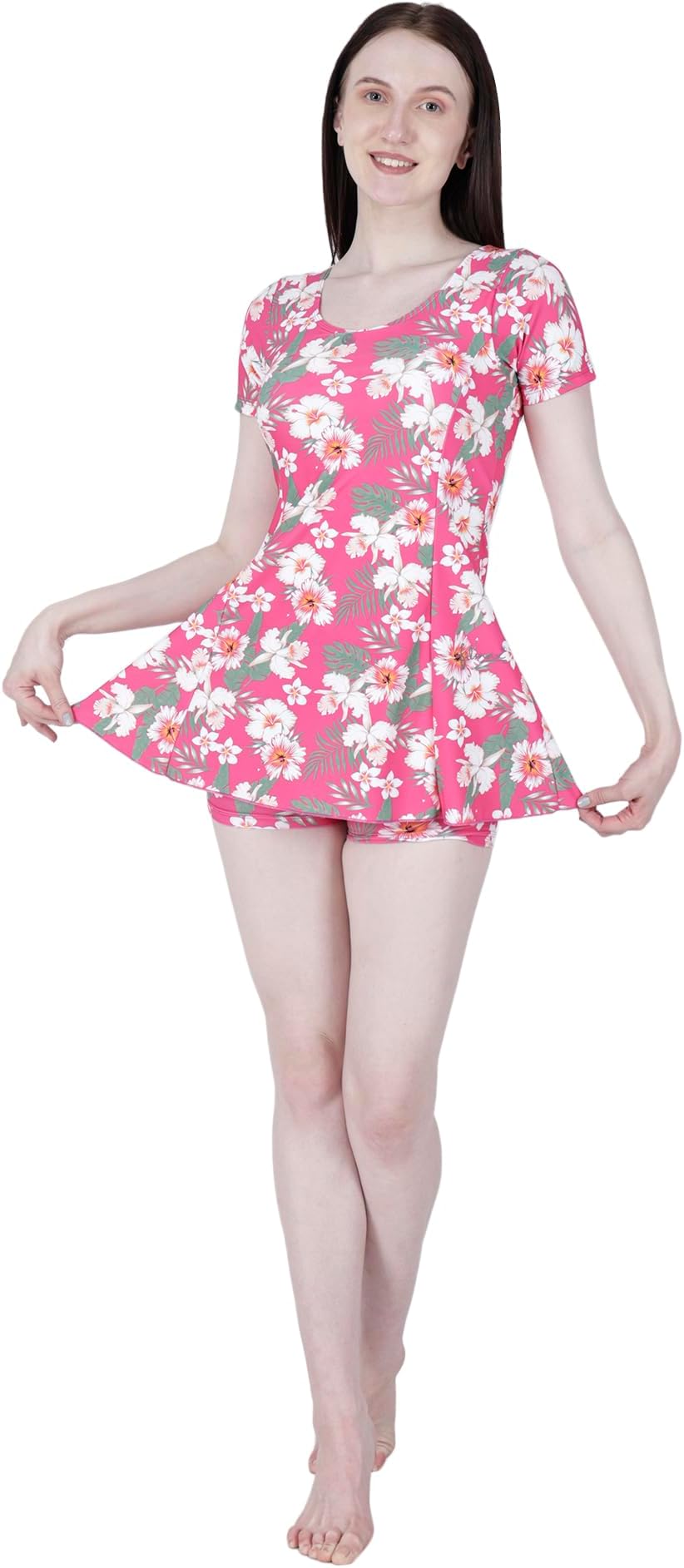 FILMAX® Originals Swimming Costume for Women's One-Piece Beach Wear with Sleeve & Boy Leg Jammer (L - 5XL)