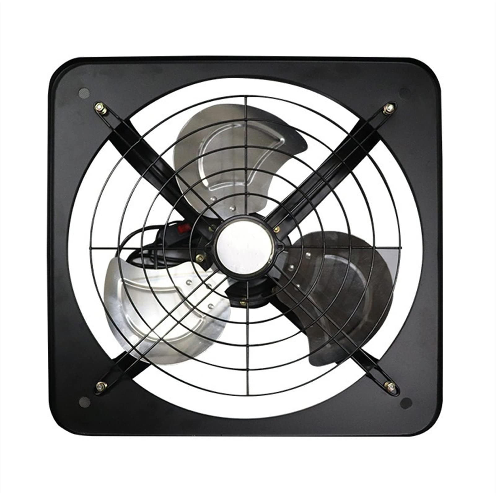 Extractor De Aire Industrial Potente De 10 Pulgadas, Extractor Axial De Metal, Ventilador Comercial para Cocina, Ventilador De Ventana En Línea, 45 W, Color Negro.