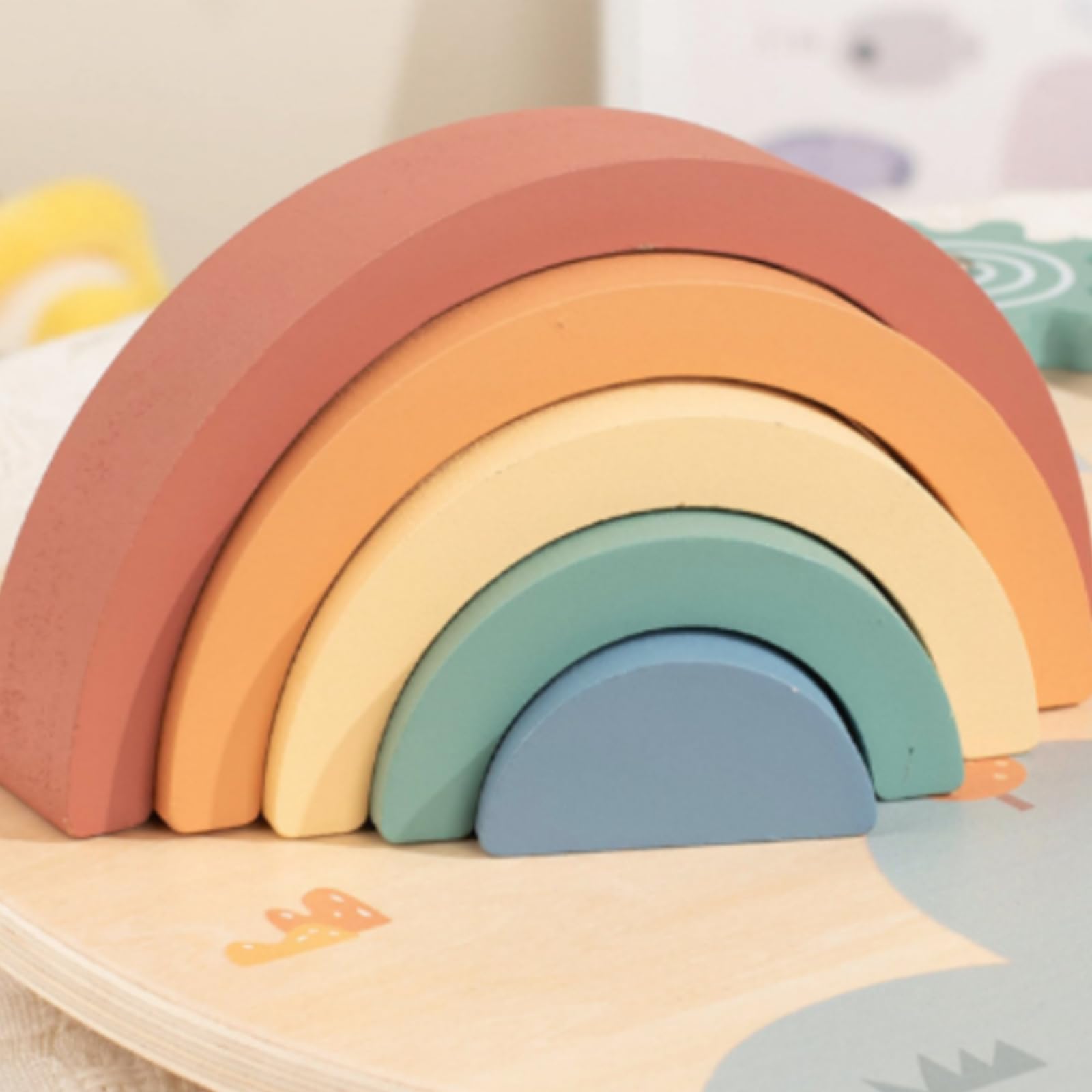 Almencla Tavoletta Montessoriana Educativo | Sviluppo Motricità Fine, Base in Legno Naturale, Giocattolo, per Asilo, Neonati