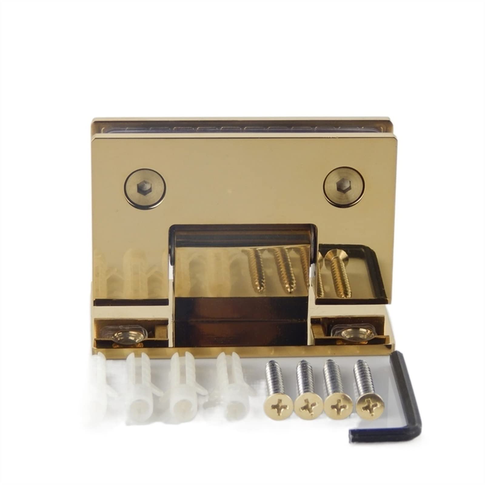 Nvsfzgiyg Giallo 1Pcs Bathroom Golden Hinge, Glass Door Stainless Steel 304 Wall-Mounted, Hinges