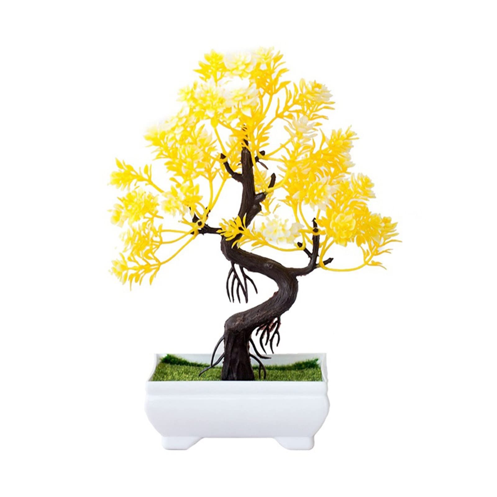 HCZKIUJY Artificial Bonsai Tree Artificial Plants Bonsai Tree Pot Plants Fake Flowers Potted Ornaments For Home Decoration Garden Decor Fake Plant Decoration (A)