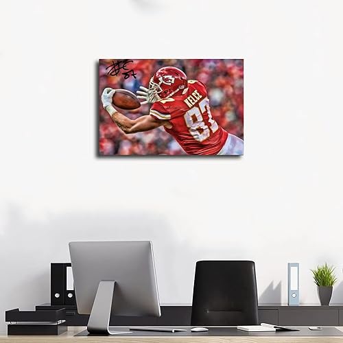 Miniatura 3 de BAWEE Póster de lona Travis Kelce para decoración de dormitorio, paisaje deportivo, oficina, habitación, regalo, sin marco 12 x 18 pulgadas (11.8 x