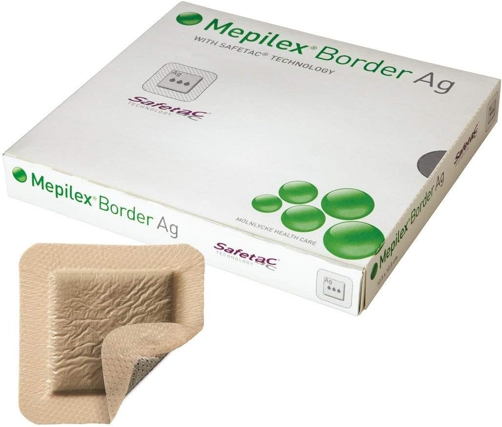 Mepilex Border AG Foam Dressing, 17.5 x 15 cm