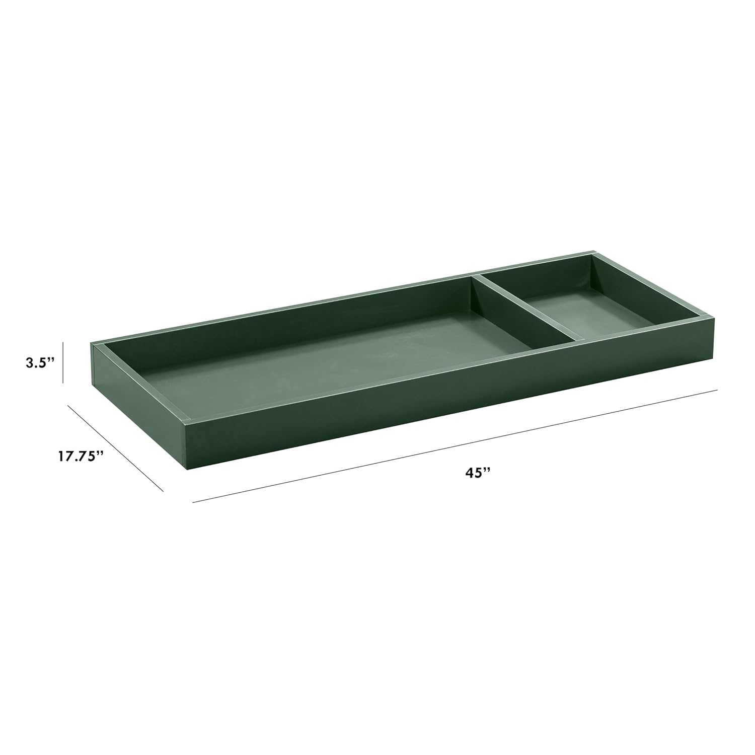 MDB Family Universal Wide Removable Changing Tray (M0619) in Forest Green, GREENGUARD Gold Certified