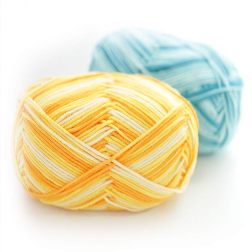 600G Fünf Stränge Segment gefärbt gekämmte Baumwolle Garn-Bälle, Handgestrickte Baby-Pullover Schal Decken Puppen, mittleres Dicke Themen,05