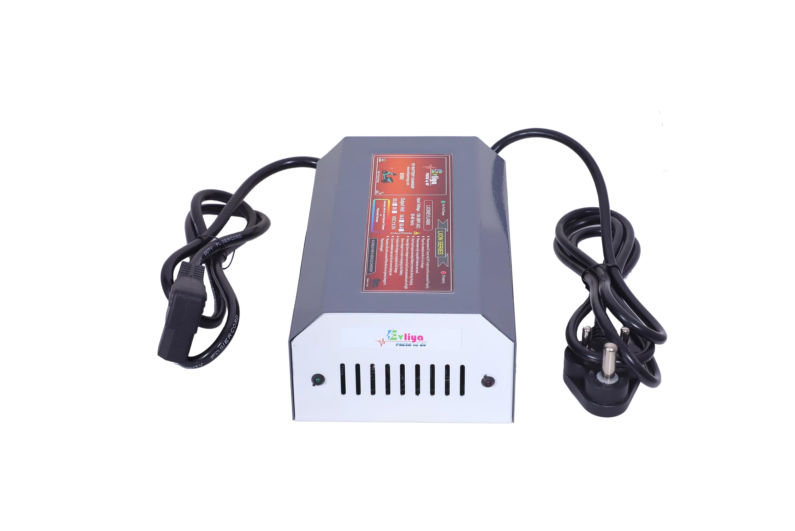 EVLIYA EV SCOOTY & Bike Chargers 48 Volt / 6 Amp / 58.4 Volt Auto Battery Cut-Off (3 PIN T-Type Connector) with Led Indication (Lithuim Battery Charger) Suitable for All e-Vehicles-picture-17