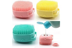 3-Pack OTAVILEM Silicone Exfoliating Body Scrubbers with Soap Dispensing Feature