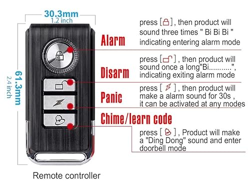 image for HENDUN Upgraded Bike Alarm Waterproof with Remote, Electric Bicycle Do