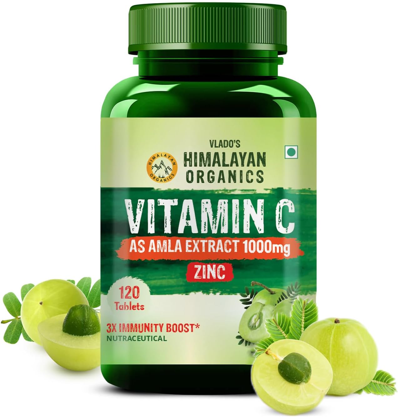 Vitamin C Tablets from Natural Fruits | Immnunity, Antioxidant & Skin Care | 120 Vegan Tablets