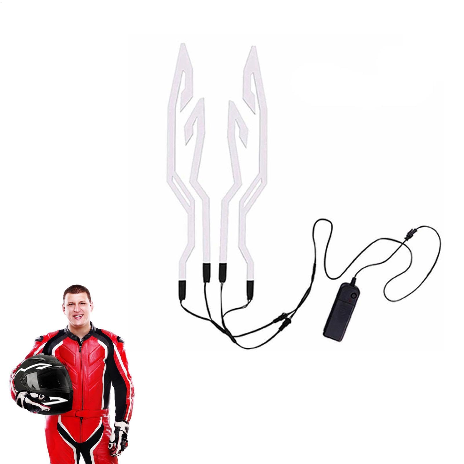 Luce per caschi Moto da Bicicletta, Striscia LED per caschi, Adesivo Luminoso per caschi a 3 modalità Segnale di Guida, Luce per caschi Moto per la Guida Notturna di Sicurezza, per biciclet