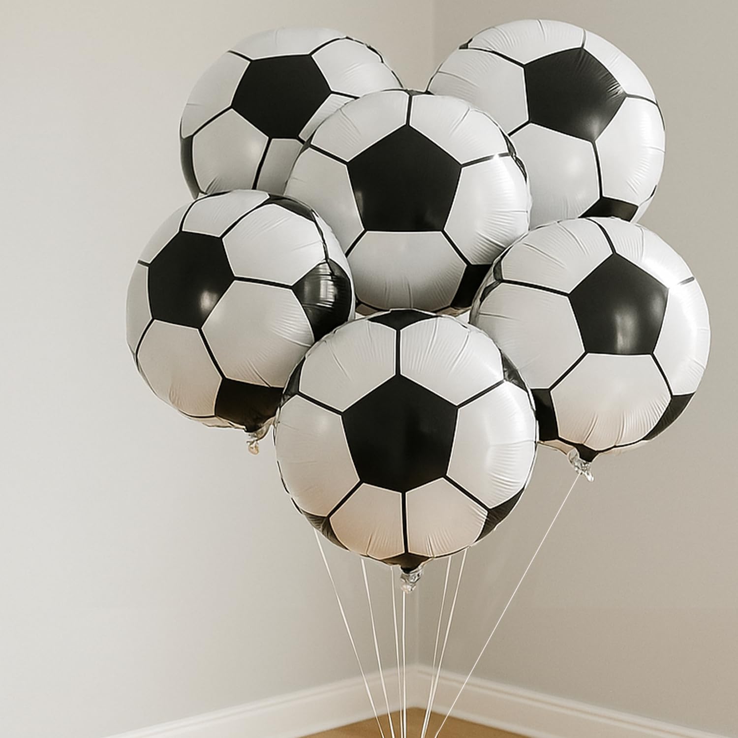 Party Propz Football Balloons For Birthday - Set of 6 Pcs (18 inch) Football Balloon For Decoration | Football Theme Decoration | Foil Balloons For Decorations (Foil)-image-34