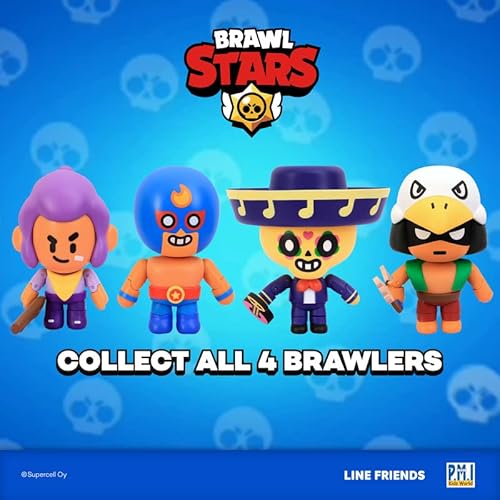P.m.i. Brawl Stars Action Figure | One Of Four 6.7-Inch-Tall Collectibles | Brawl Stars Toys, Gift For Video Gamer | Shelly With Boomstick | Ofically Licensed Toy Figure - Articulated #TOP4