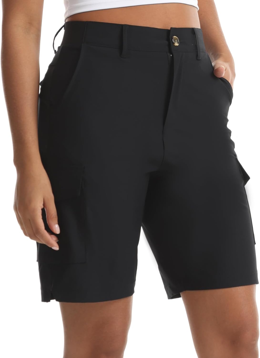 Women's Hiking Shorts Quick Dry Lightweight Outdoor Cargo Shorts with Pockets for Travel Athletic - Image 3