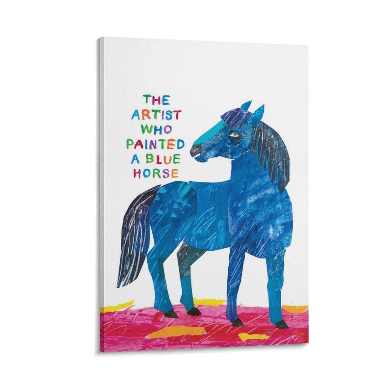 Amazon.co.jp: Eric Carle エリック・カール版画『青い馬を描いた芸術