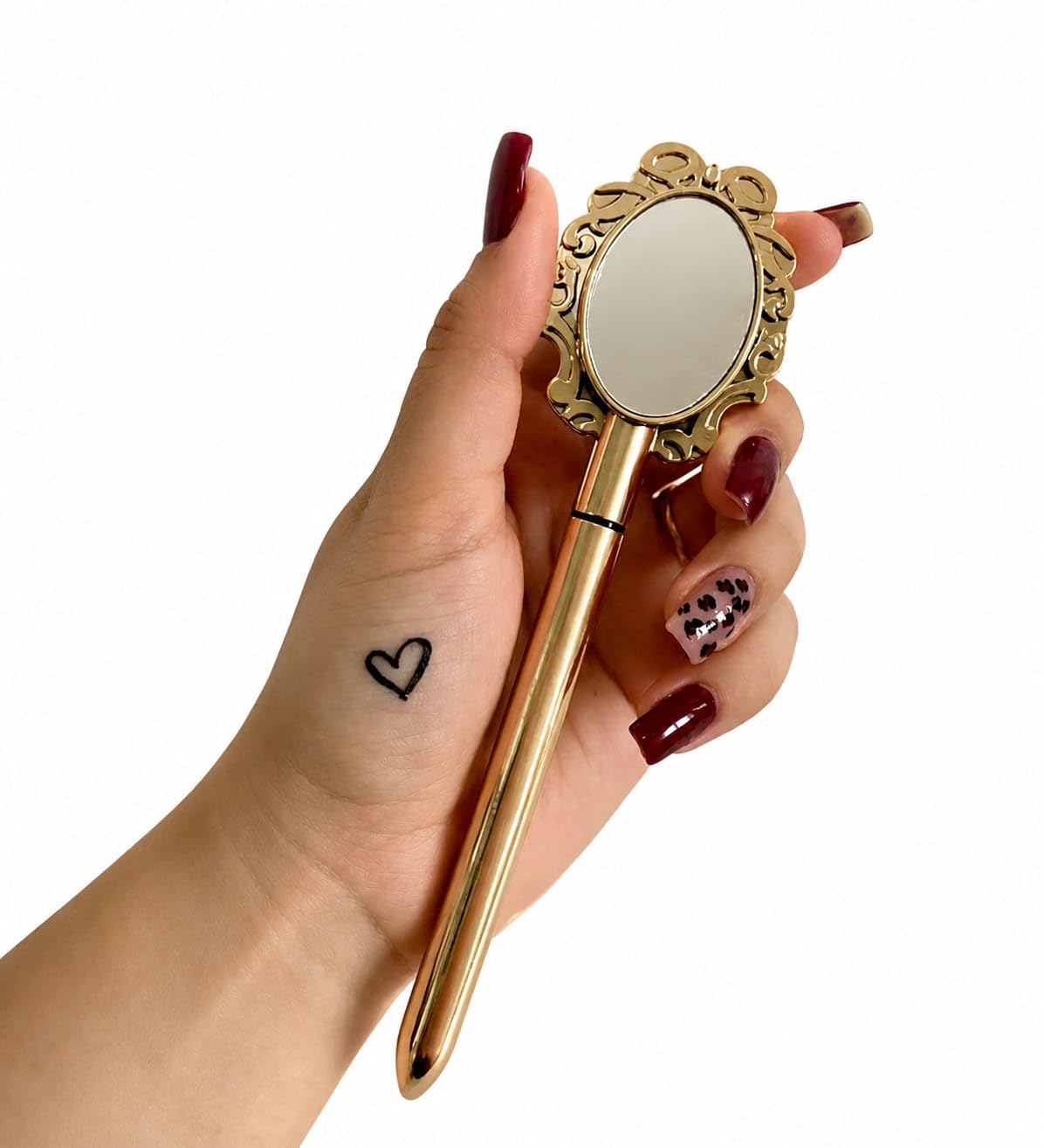 Luxury Mirror Design Liquid Eyeliner for Women | Waterproof, Long-Lasting Smudge Proof Eye Liner Pen | Vintage Gold Handle Makeup Eyeliner (Pack of 1)-image-6