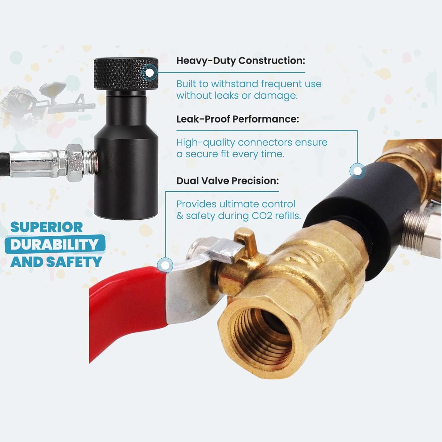 SMACO Scuba Tank Refill Adapter PCP Paintball HPA Tank Fill Station (02-adapter)