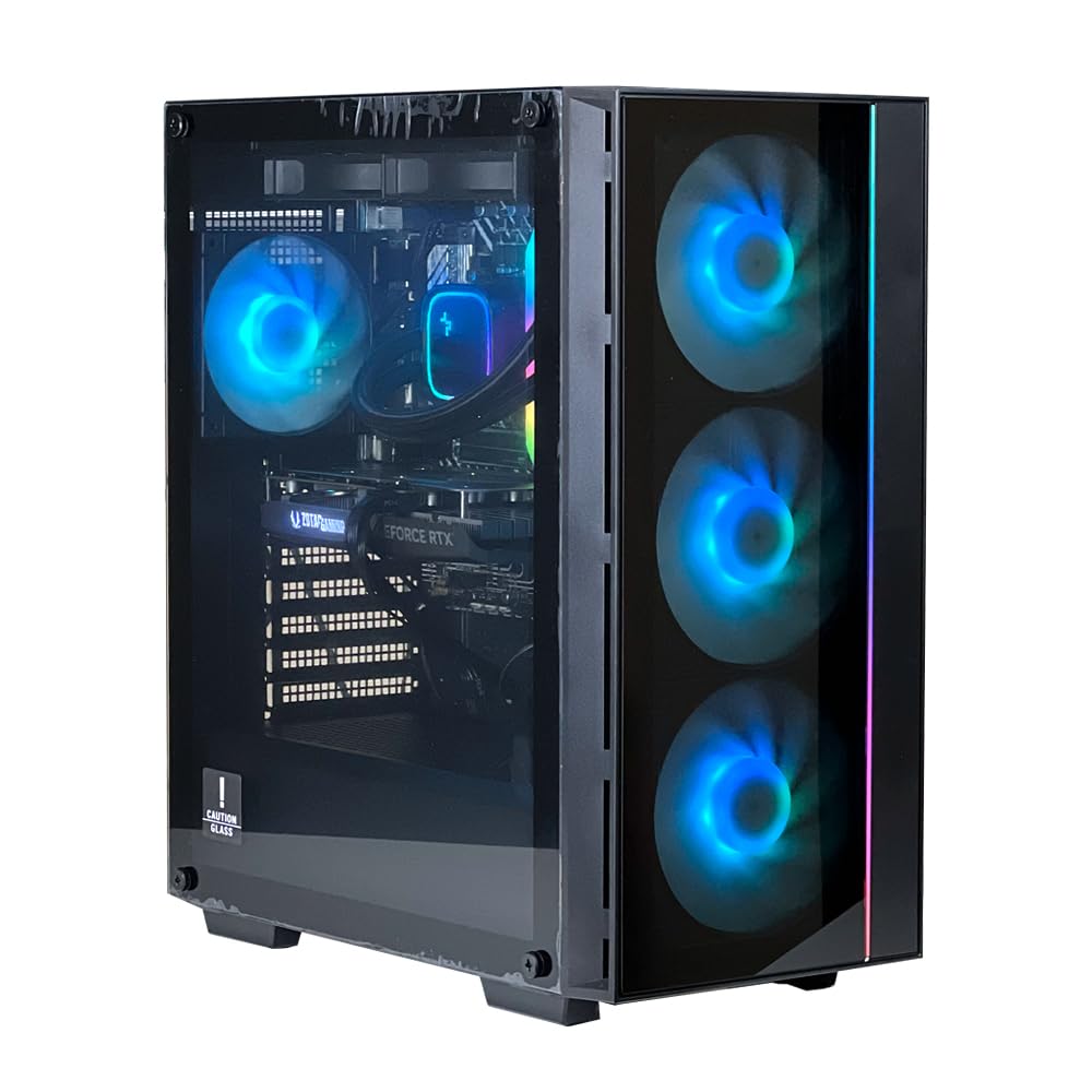 NYX Workstation Rendering PC - Intel Core i9, 64GB RAM, RTX 4060 Ti 8GB, 1TB SSD, Liquid Cooled, WiFi 6E, Bluetooth 5.3, Type-C, Win 11 - Deep Learning, AI, CAD, 3D Modelling & Rendering
