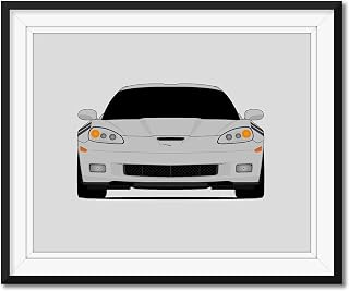 Chevy Corvette C6 Grand Sport (2010-2013) 6th Generation Inspired Poster Print Wall Art Decor Handmade (Unframed)