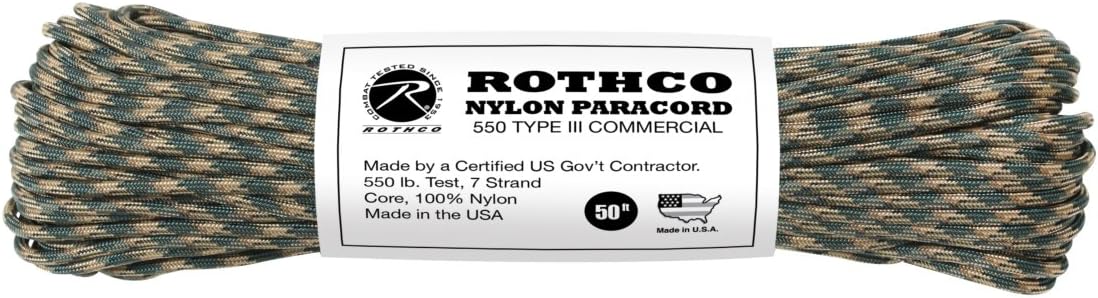 Rothco 550 Pound Desert Paracord - US-made Survival-Seil 100 Meter