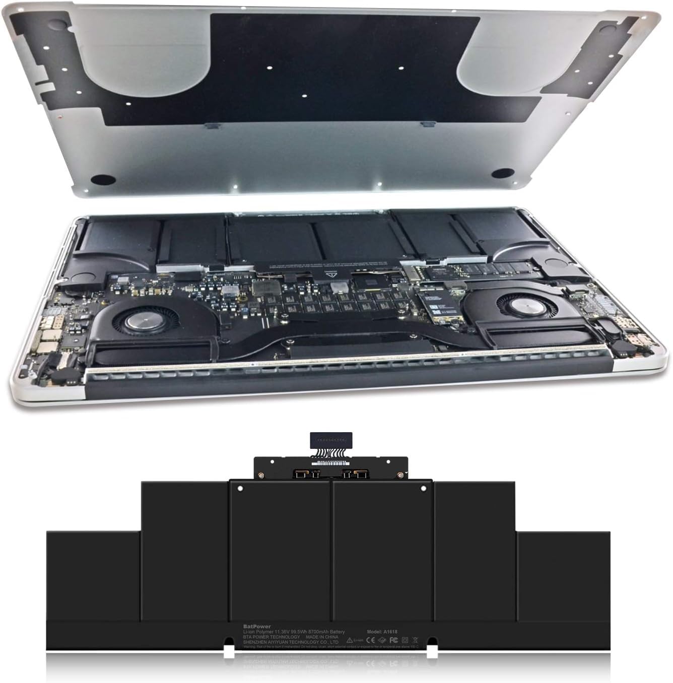 新品バッテリー i7 15インチ　MacBook Pro A1398 256GB A1618 A1398 Laptop Battery Compatible for Mac Book Pro 15