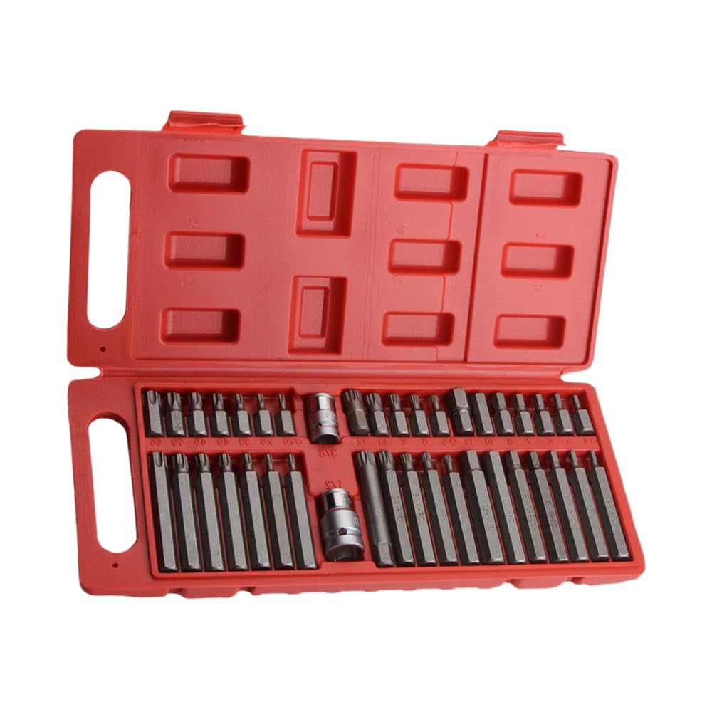 MACHSWON Torx Star Spline Hex Allen Key Socket Bit Set, Mechanic Socket Bits Tool Set 40 pcs, 1/2" 3/8" Drive Sockets - Image 4