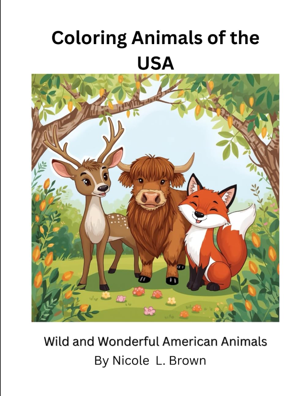 Wild and Wonderful American Animals: Coloring Animals of the USA