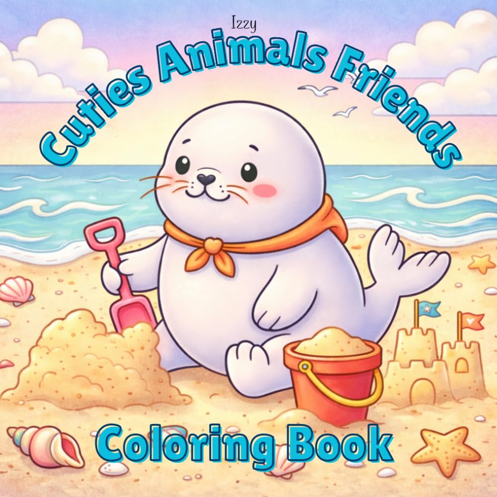 Cuties Animal Friends Coloring Book: Cute Animal Friends Coloring Book Featuring Cozy Daily Activities – Big and Simple Coloring Pages of Animals ... Gardening, and Relaxing | 42 Pages to Color