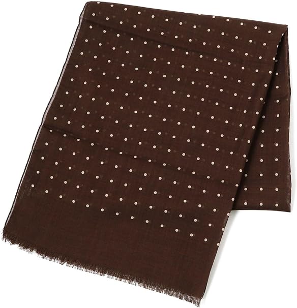 Holliday & Brown ウールシルク ドット ストール　ブラック BEAMS F（ビームスF）Holliday & Brown / ウールシルク ドット