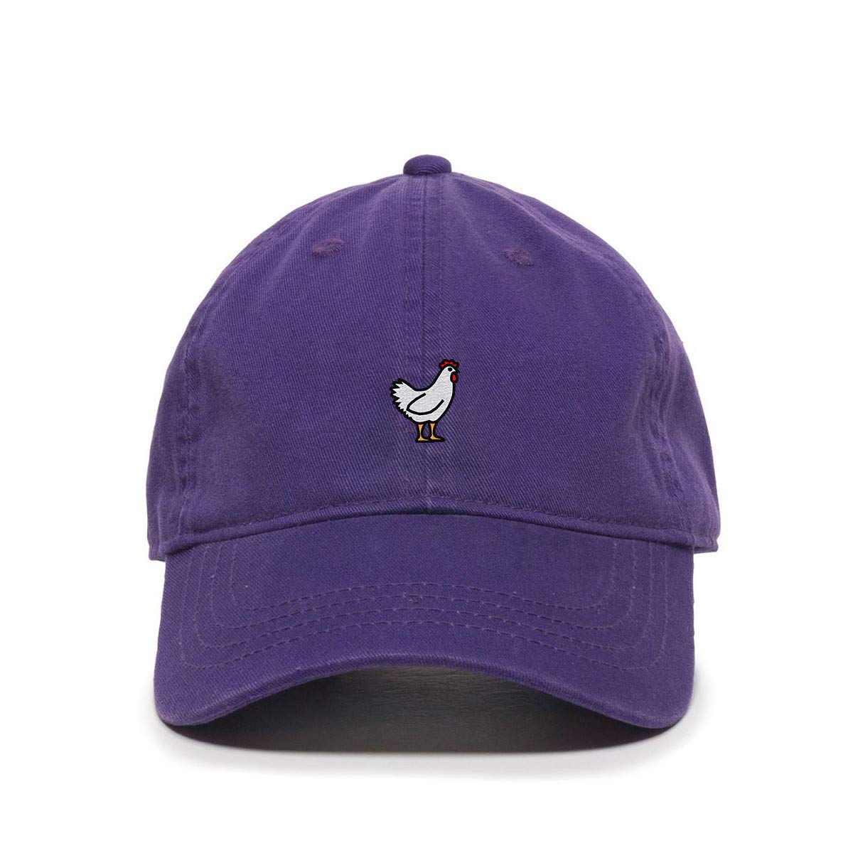 Tech Design Chicken Embroidered Baseball Cap Cotton Adjustable Dad Hat