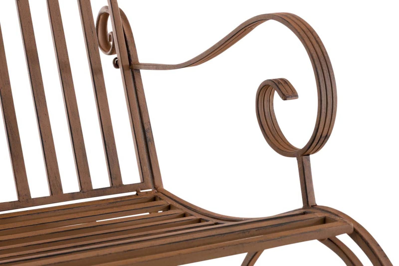 CLP Set De 2 Mecedoras De Hierro Smilla I Sillones De Exterior En Estilo Rústico I Mecedoras para Jardín o Balcón, Color:marrón