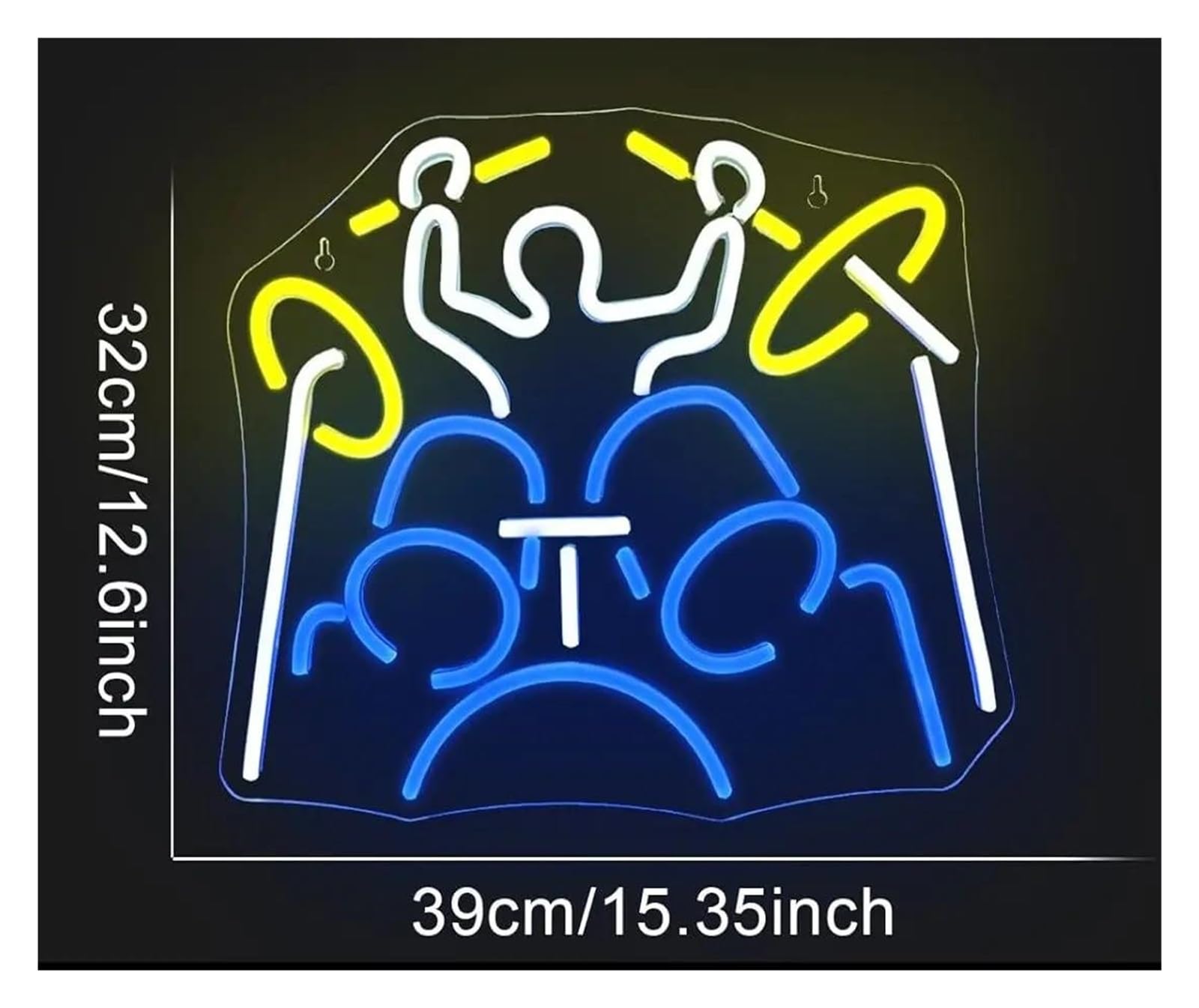 Wiszące neony artystyczne Zestaw Perkusyjny Neon Sign For Wall Decor Lights Dekoracja Pokoju Perkusyjnego Na Imprezę Bar Muzyka Na Żywo Klub Sypialnia 39x32cm