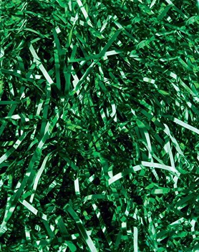 Metallic Shredded Tissue Paper Christmas Hamper Gift Packing (5, GREEN)