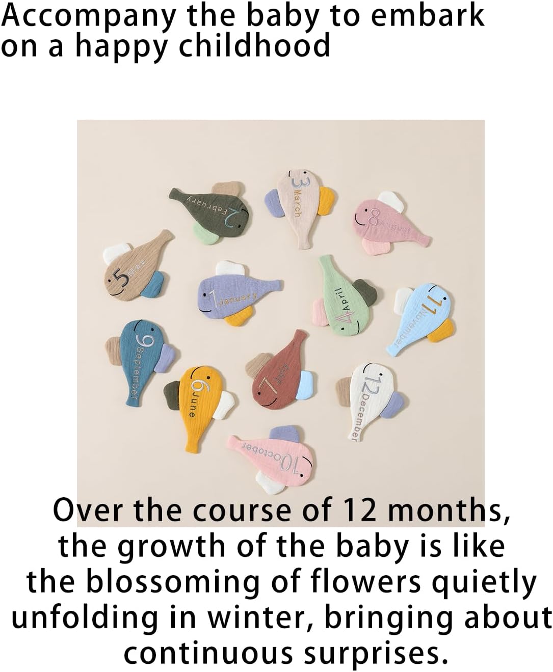 YIGZYCN] 赤ちゃんマイルストーンカード綿のおもちゃ素敵な誕生月と年齢の新生児のための年齢の小道具素敵なお土産 nicö (ニコ) マイルストーンシート  月齢フォトシーツ | フィルアンドテッズ / マウンテンバギー by グレイベア phil&teds総代理店