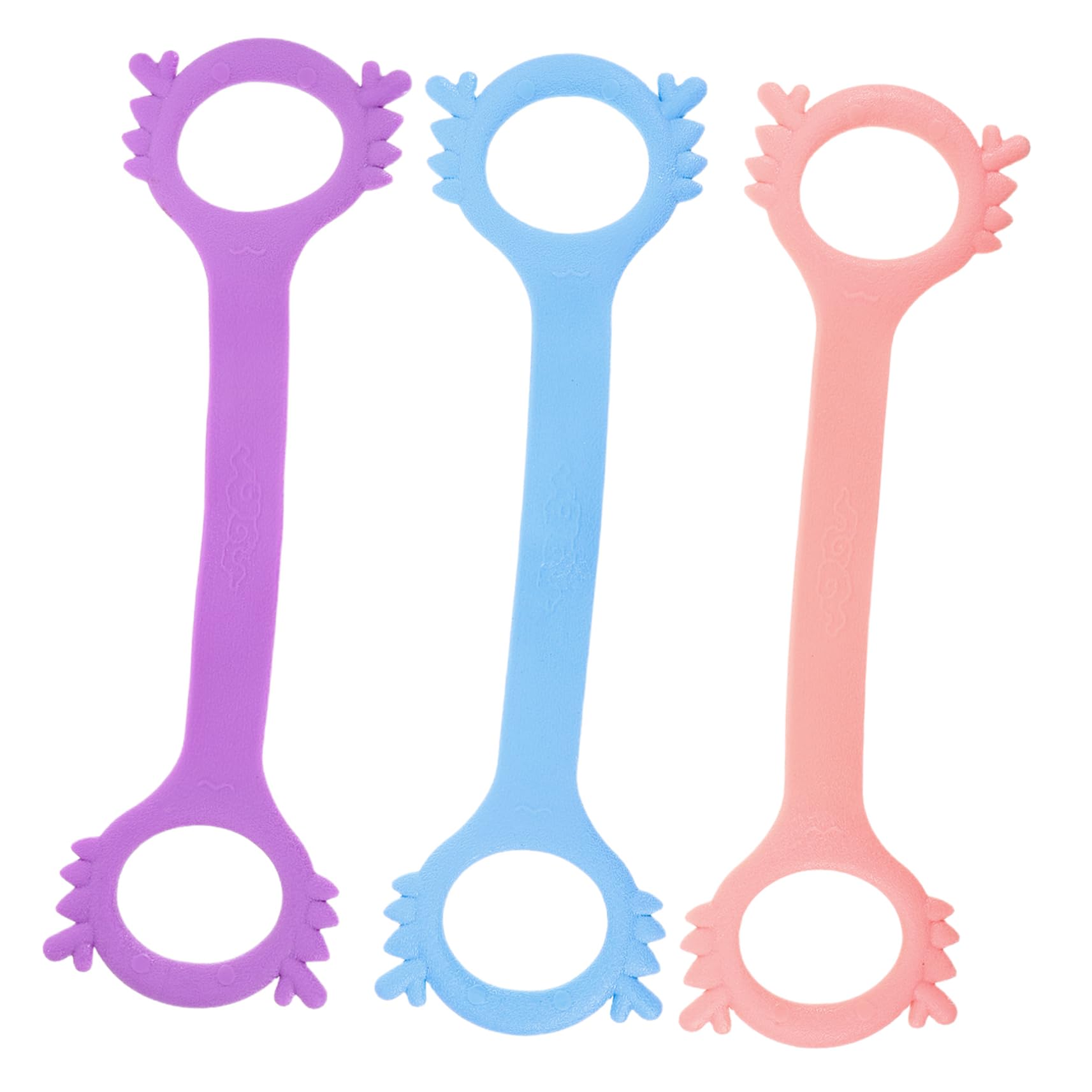 KOMBIUDA 3piezas Bandas De Resistencia Forma De Yoga Estiramientos De Pecho y Brazos Equipo De Ejercicio Casa Color Rosa Azul y Entrenamiento De