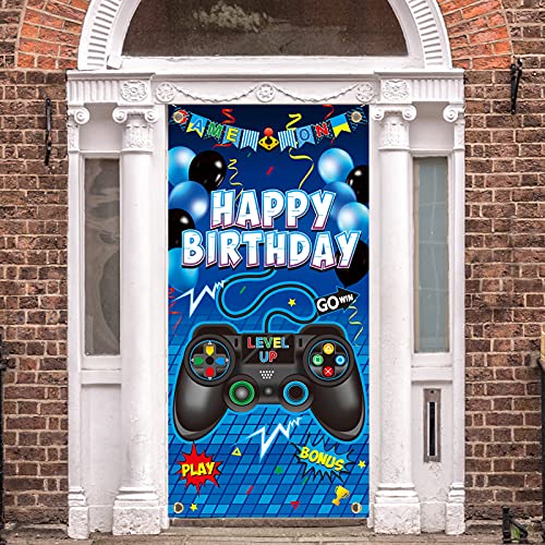 Video-Game-Happy-Birthday-Party-Supplies-Video-Gaming-Door-Banner-Blue-Gamer-Room-Door-Backdrops-for-Boy-Game-Controller-Themed-Birthday-Door-Cover-Decoration | A2Z Smartstore