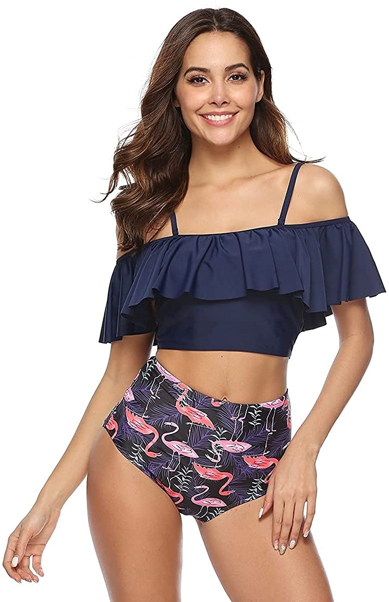 Zweiteiliger Damen-Badeanzug, zweiteilig, Bikini-Set mit Halter, Badeanzug, Strand-Badebekleidung (Farbe: C, Größe: XXL)