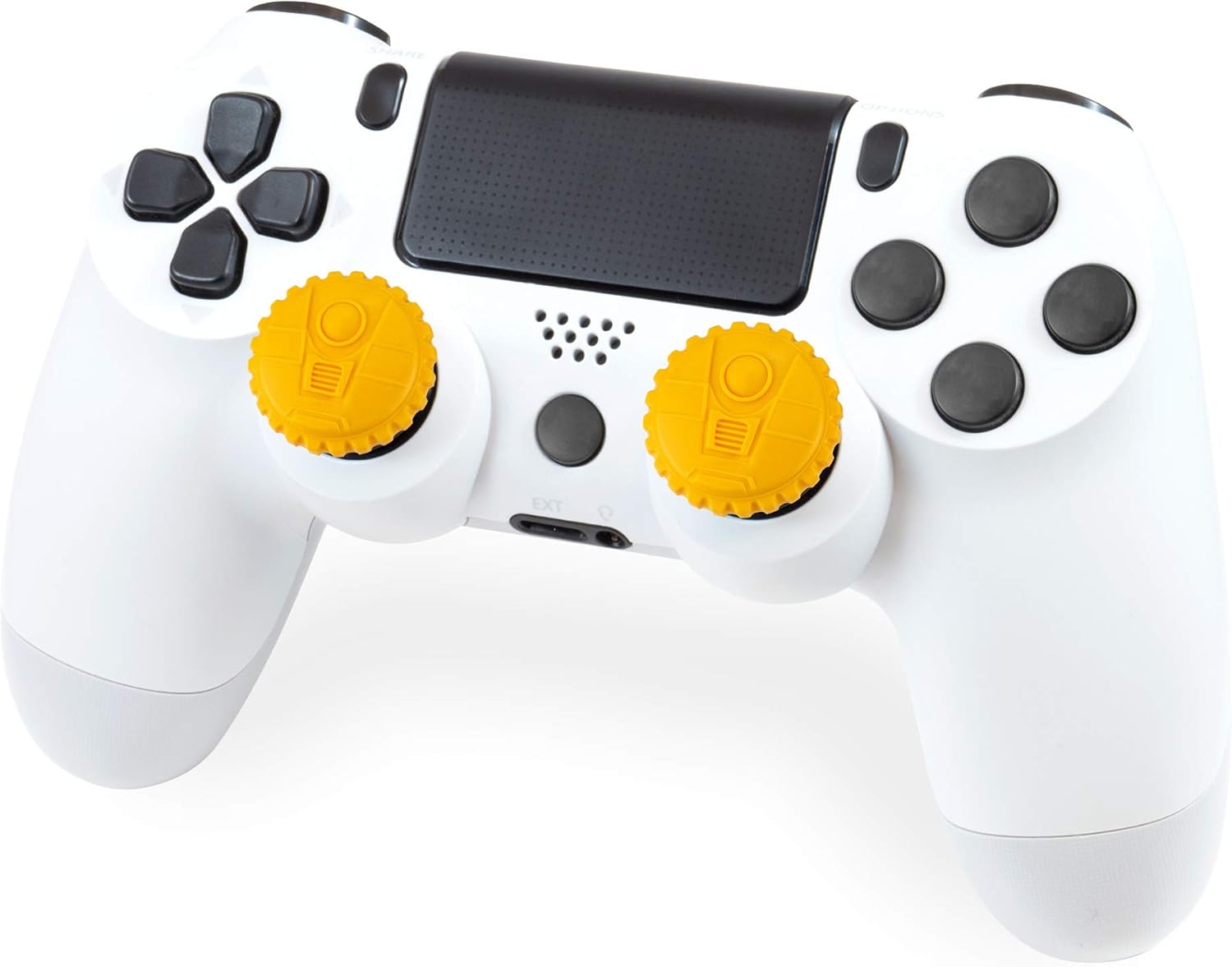 KontrolFreek Borderlands 3 Claptrap Performance Thumbsticks for PlayStation 4 (PS4) and PlayStation 5 (PS5) | 2 Mid-Rise Convex Thumbsticks | Yellow