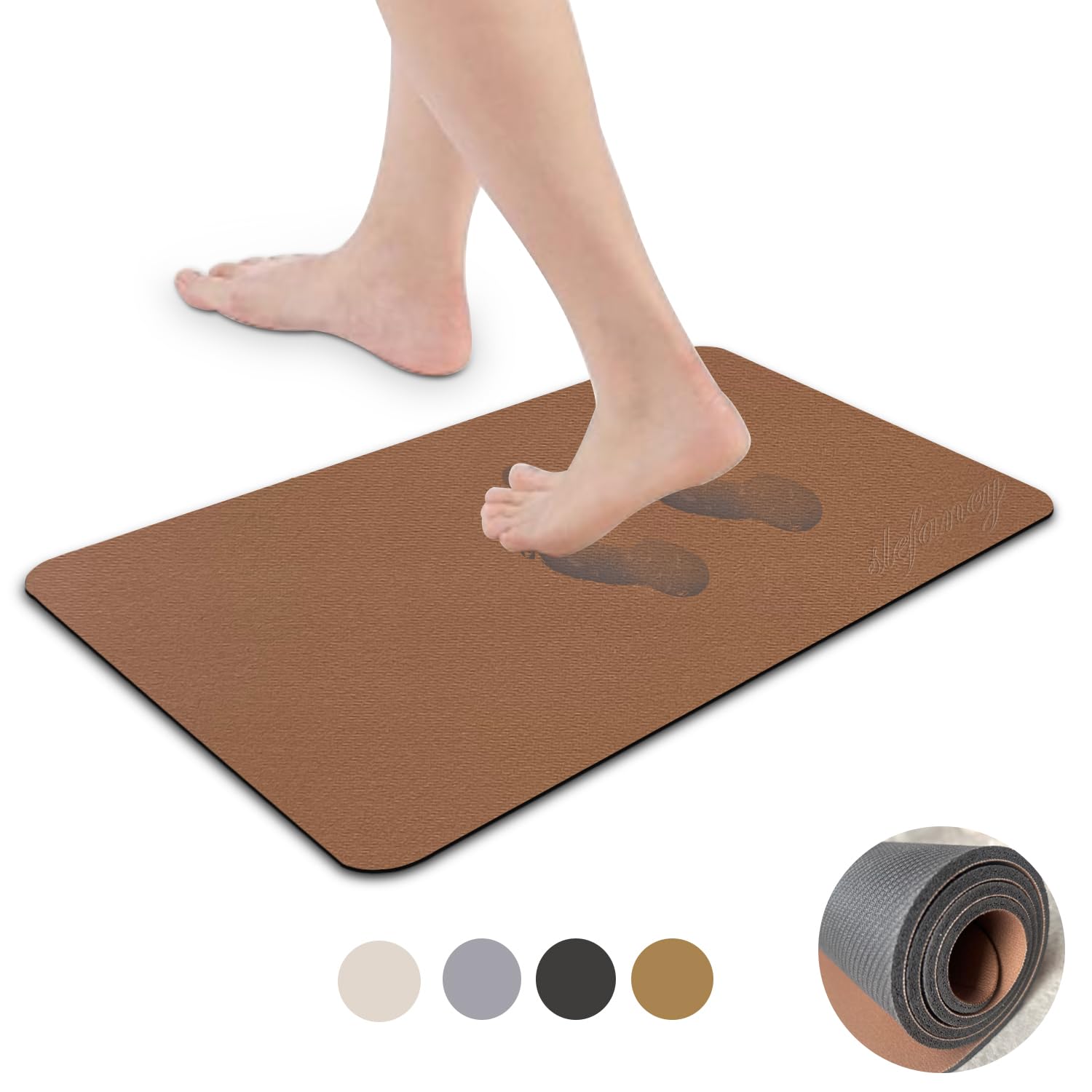 slefancy バスマット ソフト 珪藻土バスマ slefancy バスマット ソフト 珪藻土バスマット お風呂マット 玄関