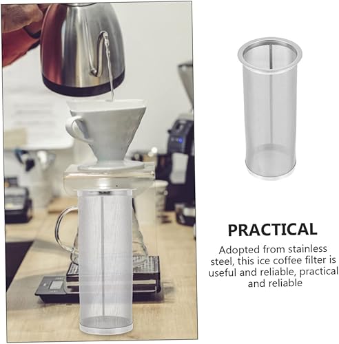 Miniatura 2 de Infusor de filtro de café de acero inoxidable, filtro de malla fina para frasco, filtro de café reutilizable, colador de té, accesorios