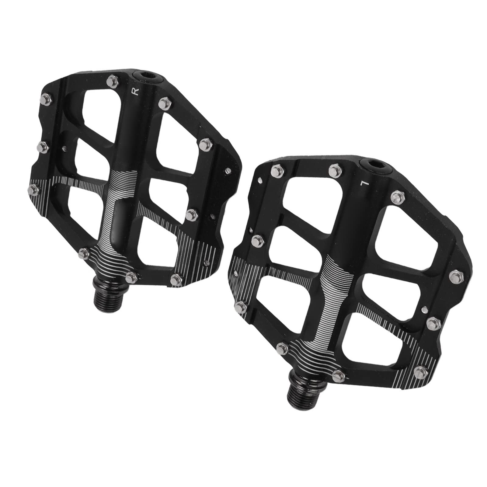 Changor Pedal de Bicicleta Ultraligero Antideslizante con 3 Rodamientos para Bicicleta de Montaña y de Carretera, Aleación de Aluminio, Banda de Rodadura de 107 Mm, 1 par