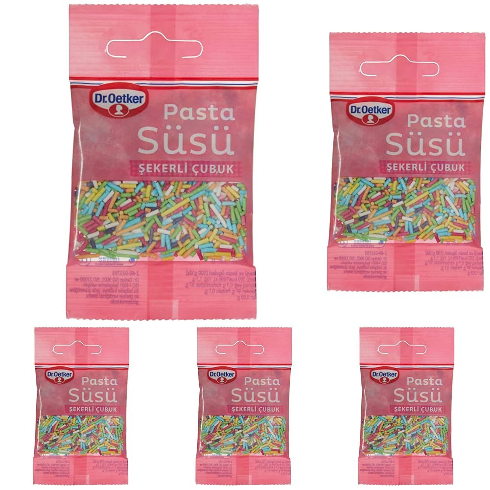 Dr. Oetker Dekor Pasta Süsü Şekerli Çubuk 10 Gr 5li paket