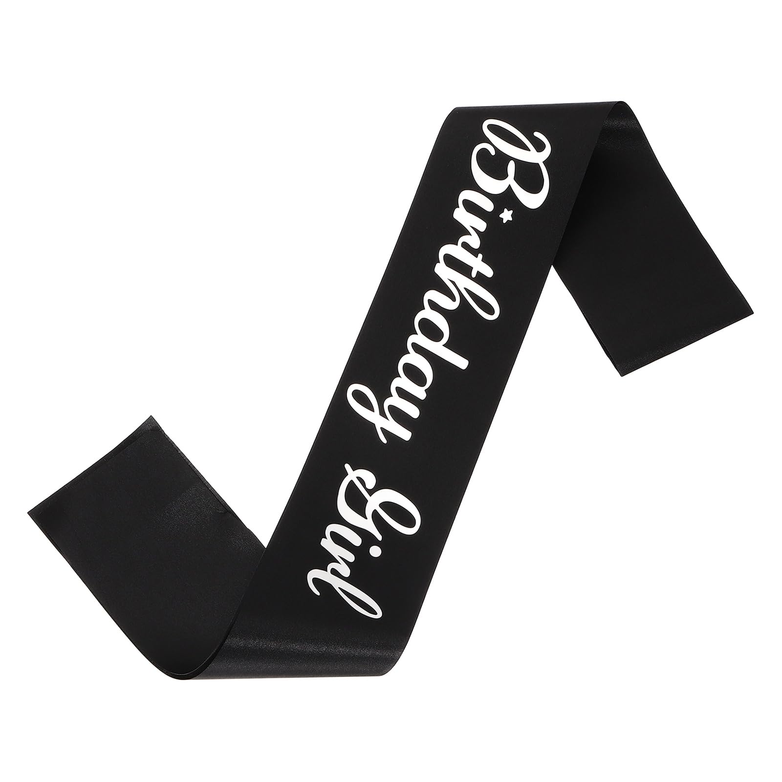 sourcing map Birthday Girls Sash with Pin Silver Sparkle Lettering Party Favors Supplies Decorations Accessories for Women Costume Gifts Sweet Birth Day, Black โ image 1