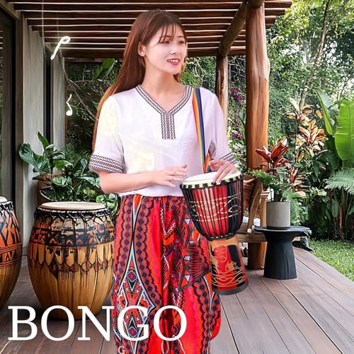 Tambour de Bongo 8 pouces multicolore instrument de percussion à main