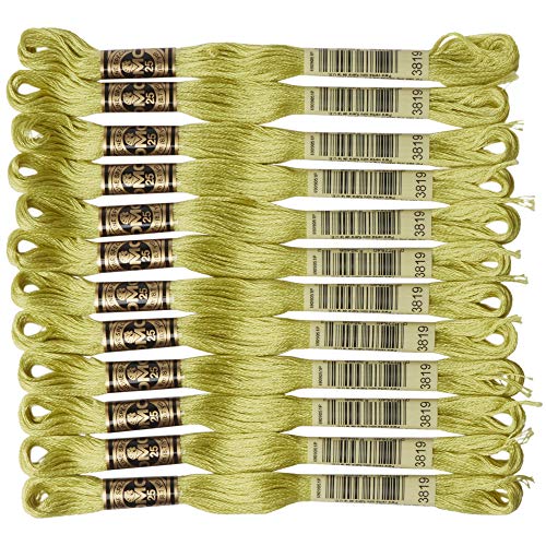 Image of DMC 6-Strand Embroidery Cotton Floss, Light Moss Green