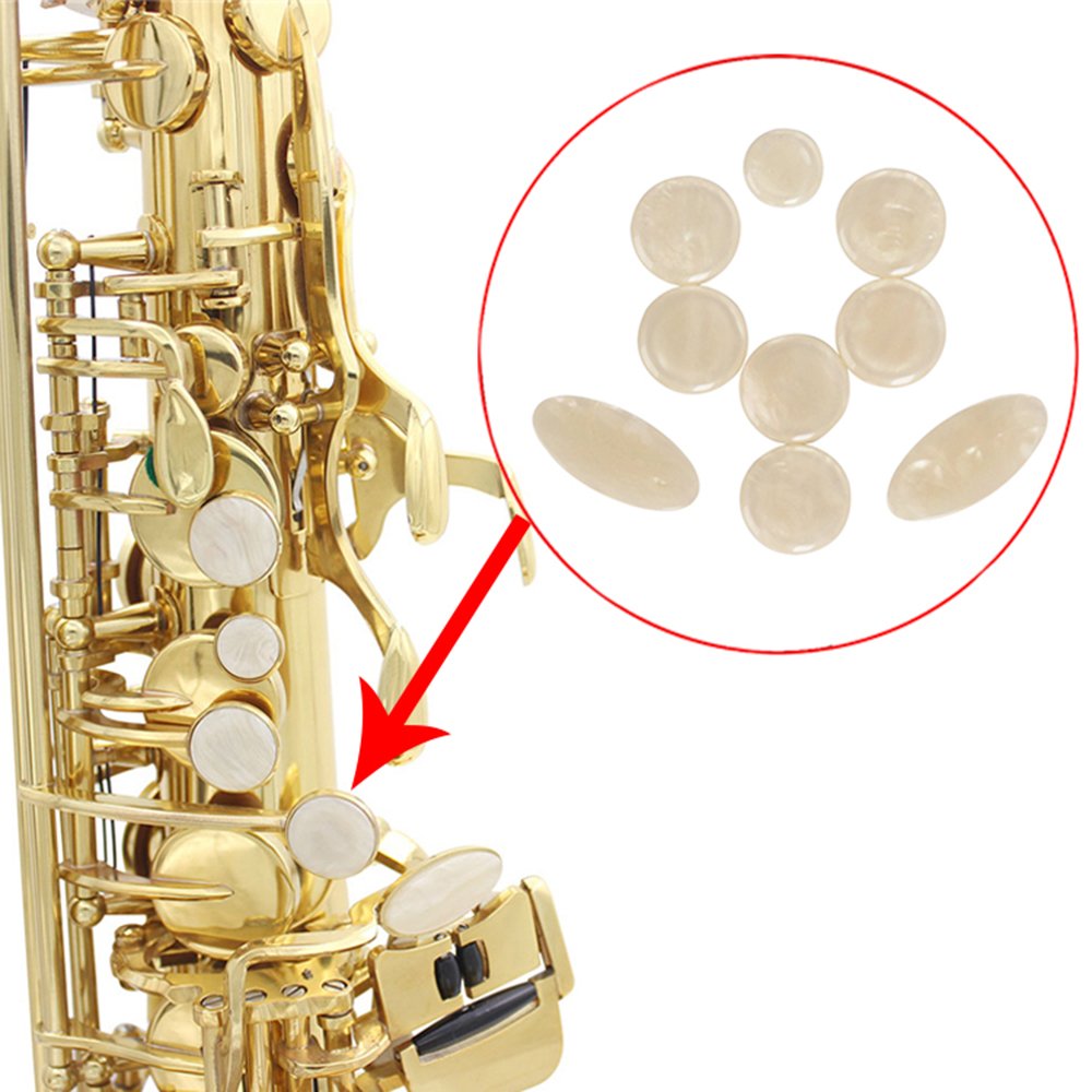 Toyvian 9 Pezzi Pulsante Sax Pulsante Dito Sassofono Pulsanti Chiave